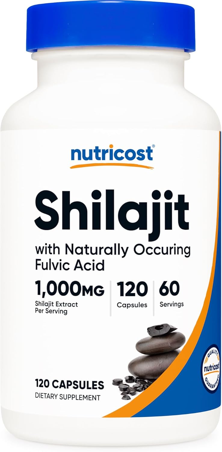 Nutricost Shilajit Capsules (1,000 mg Per Serving) (120 Capsules)