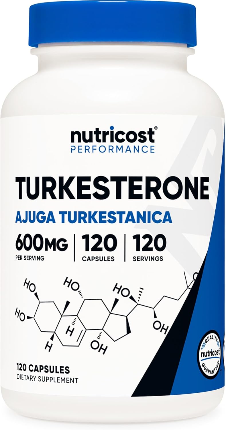 Nutricost Turkesterone Dietary Supplement 600mg, 120 Capsules