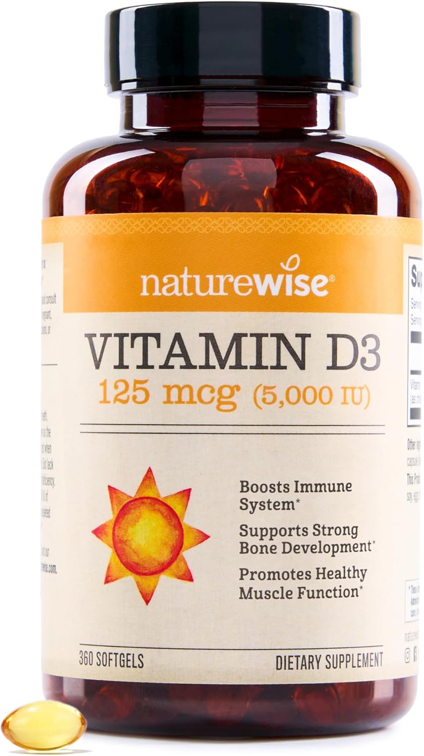 NatureWise Vitamin D3 5000iu (125 mcg) 1 Year Supply
