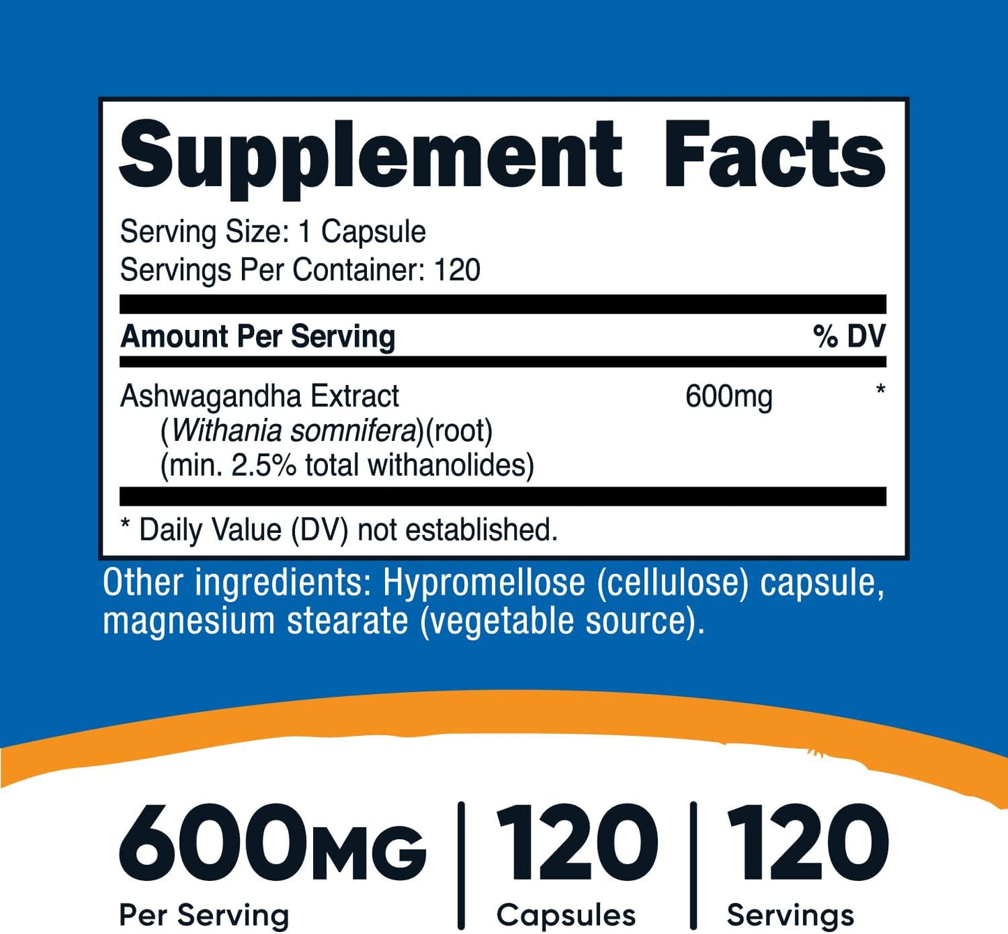 Nutricost Ashwagandha Herbal Supplement 600mg