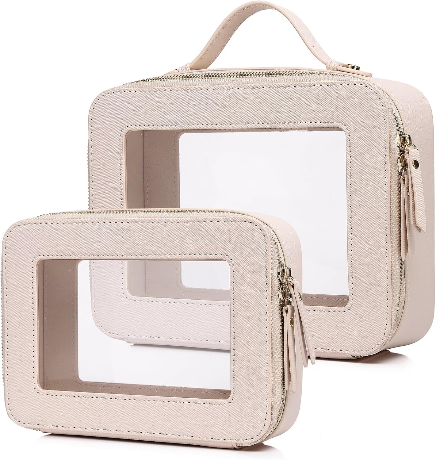Pinkmik Clear Makeup Bag for Women Waterproof Travel Cosmetics