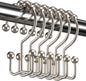 Titanker Shower Curtain Hooks Rings, Rust Resistant Metal Double Glide