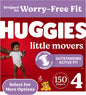 Huggies Size 4 Diapers, Little Movers Baby Diapers, Size 4 (22-37 lbs)