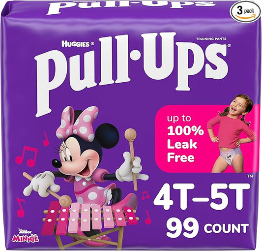 Pull-Ups Girls' Potty Training Pants, Size 4T-5T Training Underwear (38-50 lbs)